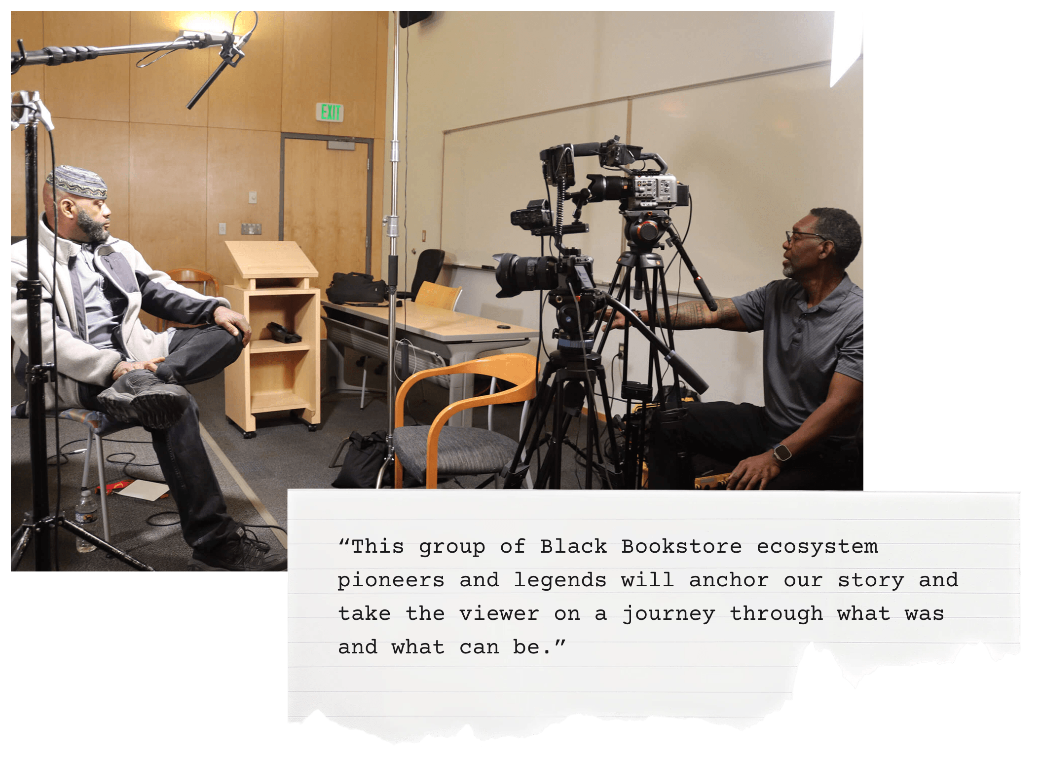 “This group of Black Bookstore ecosystem pioneers and legends will anchor our story and take the viewer on a journey through what was and what can be.”